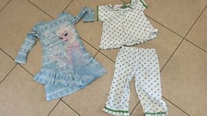 Girls size 6 Pajamas- American Girl and Disney - Lot of 3 pieces 