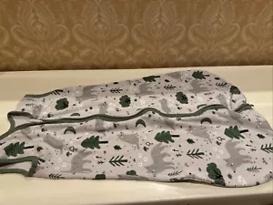 Yoofoos Baby Green & Gray Forest Animals Baby Size 0-6 Months Sleepsack - Picture 1 of 5