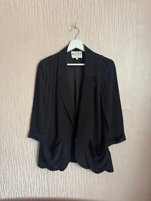 Reiss Chrisie blazer in black open front size xs - Image 1 of 4