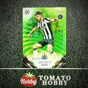 TOPPS CROMO UEFA 2023-24 LEWIS MILEY RC/399 REFRACTOR ONDA VERDE NEWCASTLE - Imagen 1 de 2