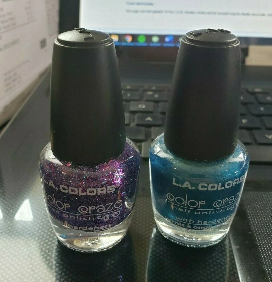 L.A. COLORES Color Craze esmalte de uñas púrpura y azul brillo - 0,44 fl. oz. (13 ml) Foto 1 de 1