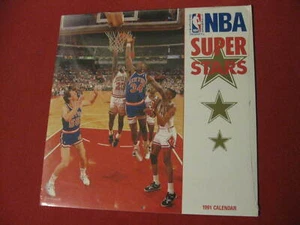 NBA SUPER STARS 1991 CALENDAR "MICHAEL JORDAN" & OTHERS SEALED IN SHRINK WRAP. - Picture 1 of 2