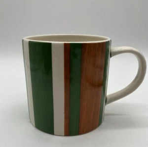 Starbucks Brown And Green Striped  Large 16 Oz. Coffee Cup Mug 2006 - Picture 1 of 6