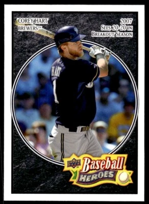 2008 Upper Deck Baseball Heroes BLACK Corey Hart Milwaukee Brewers #46 - Image 1 of 2
