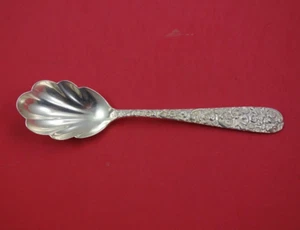 Repousse by Jenkins and Jenkins Sterling Silver Preserve Spoon 6 5/8" - Picture 1 of 2