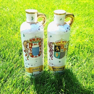 Vintage Decanter in Porcelain Continental Circa 1900 France Original Set of Two. - Picture 1 of 13