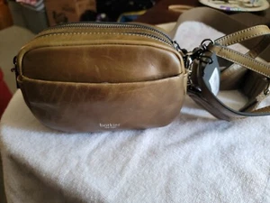 BOTKIER BEDFORD LEATHER Women's CROSSBODY HANDBAG Moss Olive Green Purse New - Picture 1 of 5