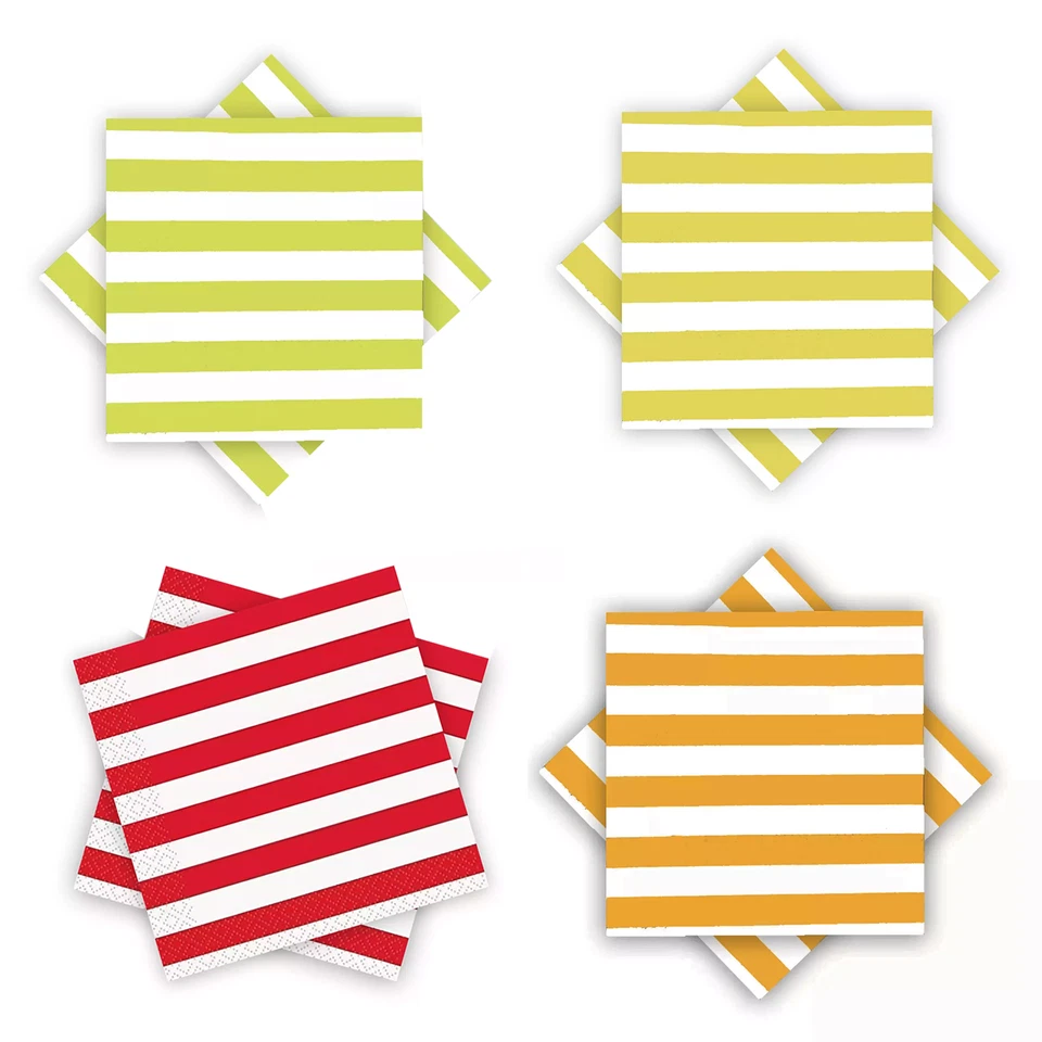 Servilletas de papel a rayas AEX vajilla de fiesta servilleta desechable elegante y duradera Foto 1 de 1