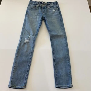 Levis Girl Size 10 Skinny Distressed 711 Skinny Regular Adjustable Waist - Picture 1 of 6