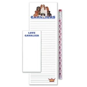 Cavalier King Charles Family To Do List Magnetic Shopping Pad Notepad & Pencil G - Picture 1 of 1