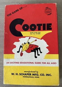 Vintage Schaper Cootie Game 1949 w/Box all Parts Included! Bonus:Pick Up Sticks - Picture 1 of 17