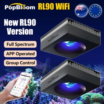 PopBloom Led Aquarium Light Full Spectrum Reef Coral Marine Saltwater Fish Tank - Image 1 of 4