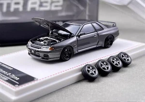 FH 1/64 Scale Nissan GTR R32 Nismo S-Tune Grey Diecast Car Model Toy Gift - Picture 1 of 7