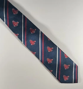 Corbata en el cuello Boston Rojo Calcetines Azul Rojo Logo MLB 58x3.5 Béisbol Deportes Atuendo Seda - Imagen 1 de 5