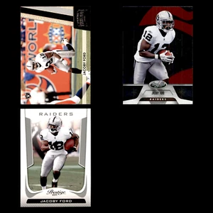 Jacoby Ford Lot 3 Different Football Cards 2011 Oakland Raiders Set NFL - Picture 1 of 5