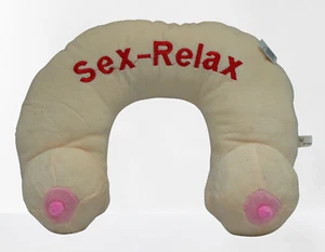 Plüsch Nackenrolle, Nackenkissen, Nackenstütze, Kopfstütze Reise Gag Erotik - Bild 1 von 3