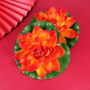 6 PCS Wedding Pool Party Decoration Water Plants Simulation Lotus Flower - Picture 1 of 37
