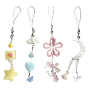 Female Cute Beaded Phone Shell Pendant Accessories Package Decoration Keychain - Zdjęcie 1 z 9