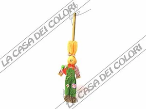 DECORAZIONE - CONIGLIETTO - SCOPA DI SAGGINA CON CONIGLIO - H 90 cm - Imagen 1 de 1