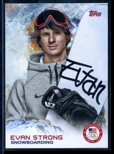 Evan Strong firmato autografo 2014 Topps Winter Olympic AUTO #79 Snowboarding - Foto 1 di 1