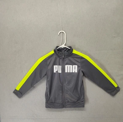 Chaqueta Puma Juvenil Talla 6 Gris Amarillo Pista Cremallera Completa Poliéster Logo Atlético Foto 1 de 4