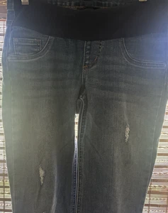 Indigo Blue Maternity Blue Jeans Size XS Elastic Waist Support   EUC - Picture 1 of 3