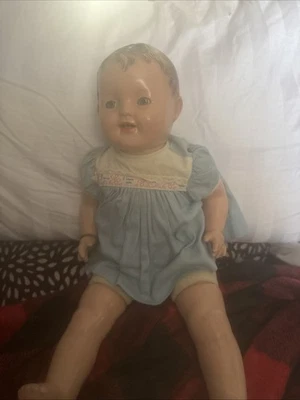 Early Vintage Effanbee BABY Lovums Doll Composition & Cloth - 15" - Image 1 of 4