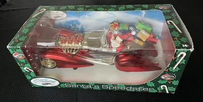 2002 Holiday Hot Wheels 1/18 Scale Diecast 55635 - Speedster Santa's - Red Rare - Image 1 of 4