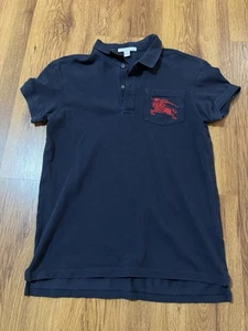 Pre-Loved Pre Owned Burberry Children Polo Navy Blue SIZE 14Y  - Picture 1 of 9