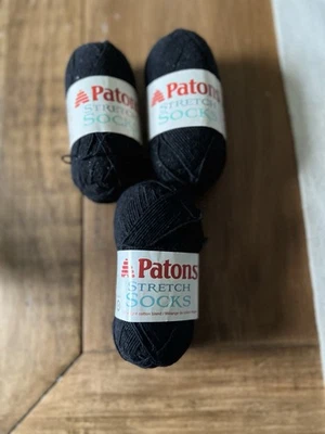 Lote 3 madejas patones calcetines elásticos hilo negro caramelo 31041 súper fino 239 yardas 50 g Foto 1 de 4