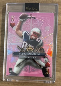Rob Gronkowski - 2024 Wild Card 5 Card Draw #SDPH-RGN Encased 1/1  Patriots H453 - Picture 1 of 2