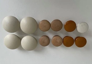 Group of Assorted Wood Drawer Knob Pulls (4@1.5") (8@1") - Picture 1 of 2