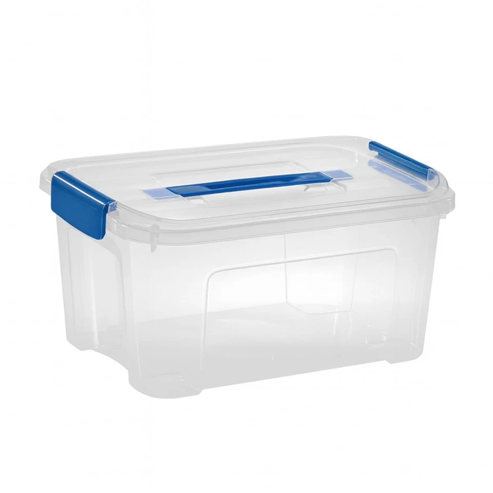 [1, 3 o 6] Contenitore Plastica 39x27,7x19,5 Box Salvaspazio con Coperchio 7434 - Immagine 1 di 4