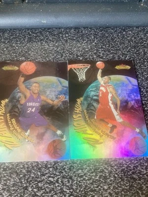 2000-01 FLEER SHOWCASE INSERTS TO AIR IS HUMAN 2 CARD LOT JOHNSON/PETERSON - Image 1 of 3