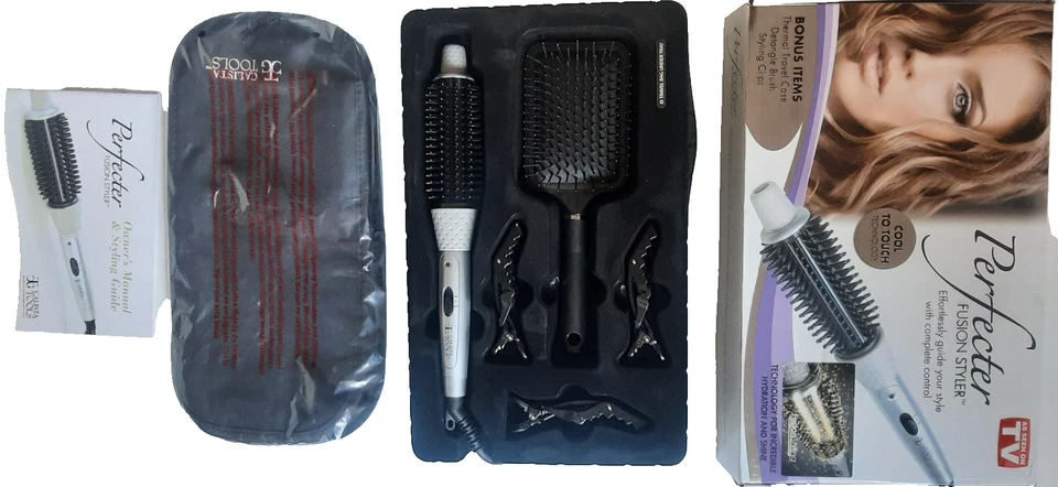 CALISTA TOOLS PERFECTER FUSION STYLER BEHEIZBARE STYLINGBÜRSTE HAARZANGE KAUM BENUTZT - Bild 1 von 4
