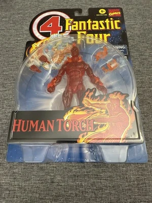 Hasbro Fantastic Four Marvel Legends ретро карта человек факел новый 2021 N/M [ml884] - Изображение 1 из 4
