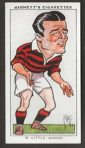 HIGNETT-FOOTBALL CARICATURES 1935-#43- RUGBY - BARROW - LITTLE - Picture 1 of 2
