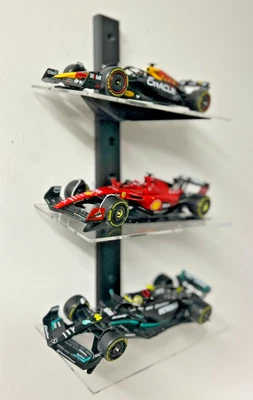 STACKABLE 1:24 DIECAST Car TILTED Wall Mounted ACRYLIC Display Shelf Toy Storage - Image 1 of 4