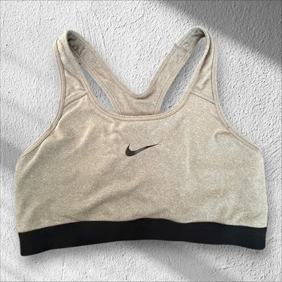 Nike Dri-FIT Sports Bra Women’s Size L Gray Medium Support  - Image 1 of 2