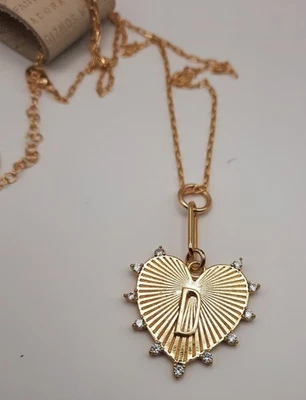 Collar Colgante Anthropologie Monograma Letra D Chapado en Oro 14k Foto 1 de 3