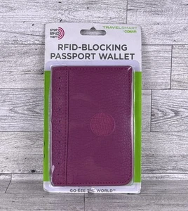 Conair Travel Smart RFID Blocking Passport Wallet Pink Faux Leather New Sealed - Picture 1 of 12
