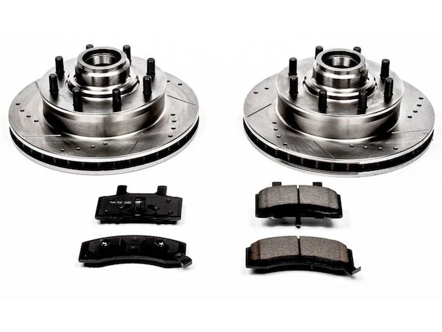 Kit de pastillas de freno delanteras y rotor para Chevy C3500 1992-2000 1993 1994 1995 YG766CZ Foto 1 de 1