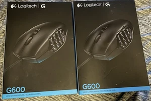 Logitech G600 MMO Wired Gaming Mouse - Black - Afbeelding 1 van 4
