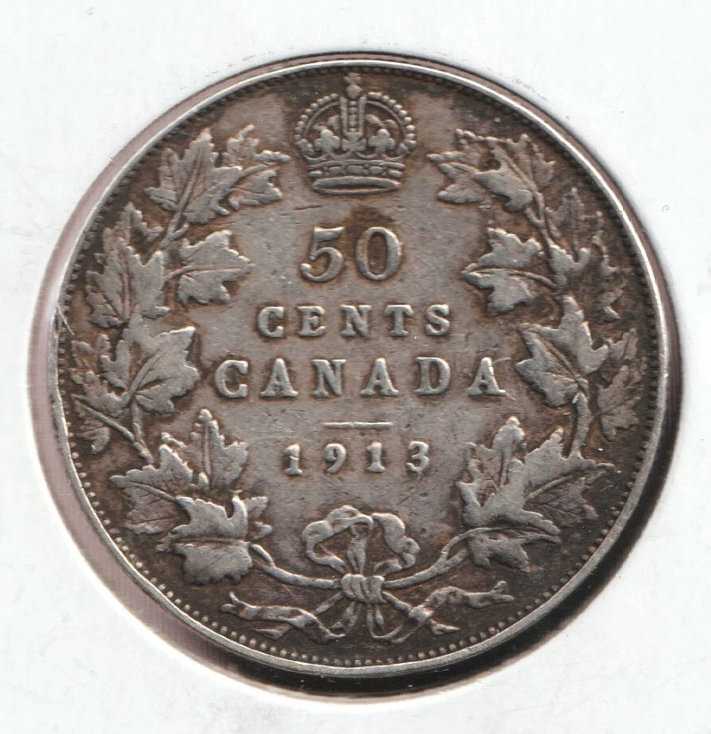 1913 Canada - KGV Half Dollar - Silver Coin - Image 1 of 2