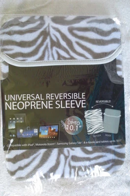 Hype Neoprene Sleeve Tablets/Netbook & Notebooks Up To 10.1 in Zebra Print - Image 1 of 4