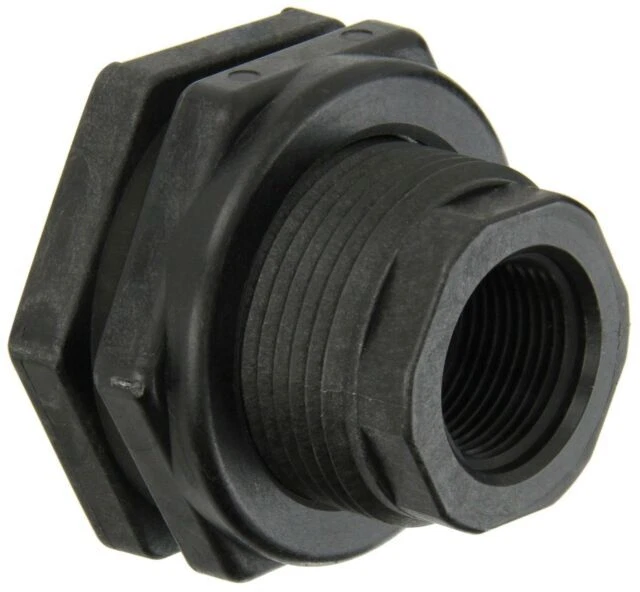 Banjo TF100 Polypropylene Bulkhead Tank Fitting - Black