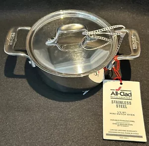 ALL-CLAD Stainless Steel .5 qt (1/2 qt) Mini Dutch Oven Cocotte Pot w/Lid NWT - Picture 1 of 11