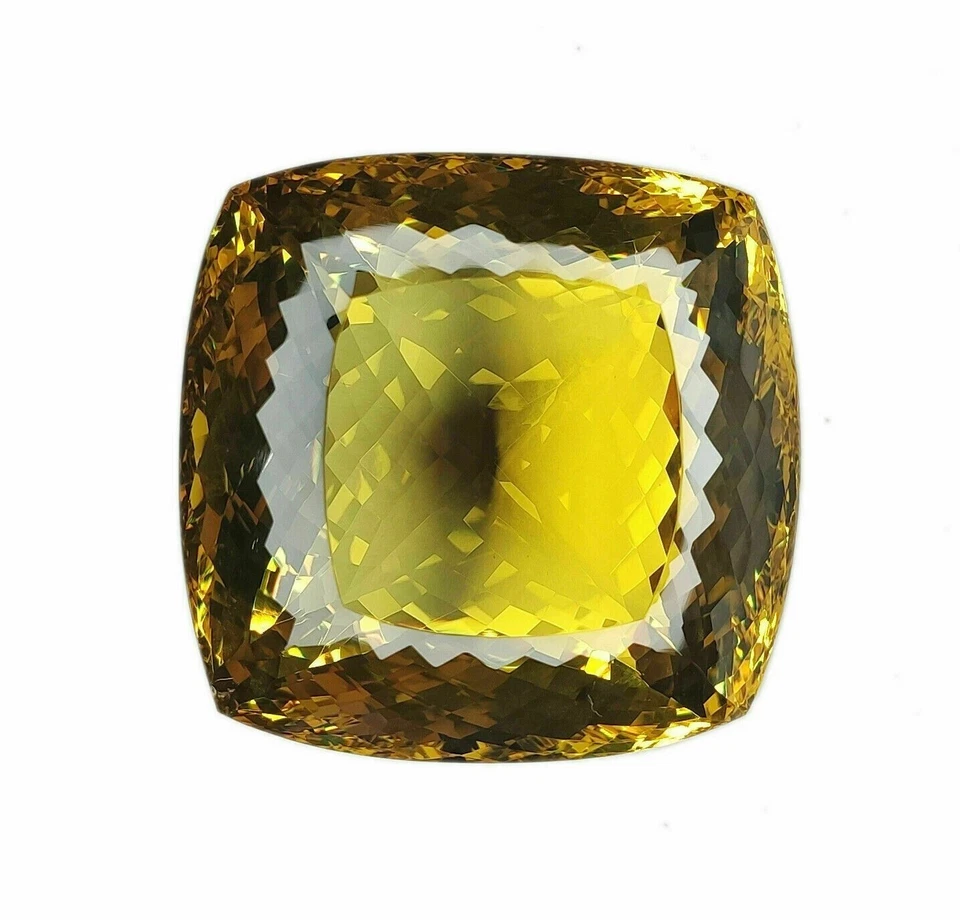 Natural 2000 Ct AA Cutting Certified Brazilian Big Yellow Citrine Loose Gemstone - Image 1 of 3
