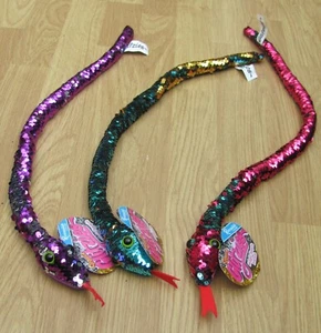 Sequin Glitzies Snake Reversible colour changing Plush toy - Picture 1 of 8