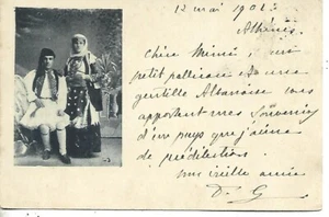 1901 GREECE ATHENS COSTUMES POSTAL STATIONERY CARD COVER - Picture 1 of 2